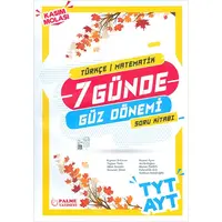 Palme TYT AYT Türkçe Matematik 7 Günde Güz Dönemi Soru Kitabı