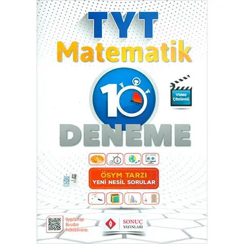 TYT Matematik Video Çözümlü 10 Deneme Karekodlu Sonuç Yayınları