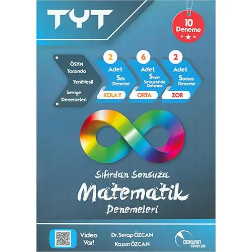 TYT Sıfırdan Sonsuza Matematik Video Çözümlü 10 lu Deneme Doktrin Yayınları