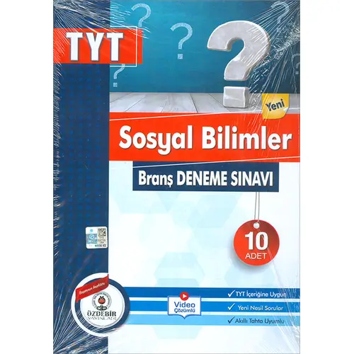 TYT Sosyal Bilimler 10lu Branş Deneme Sınavı Özdebir Yayınları