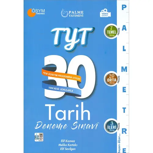 TYT Tarih 30 Deneme Sınavı Palme Yayınları