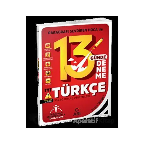 TYT Türkçe 13 Günde 13x40 Branş Denemeleri Hamza Kaya Arı Yayıncılık