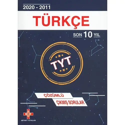 TYT Türkçe Son 10 Yıl Çözümlü Çıkmış Sorular Artınet Yayınları