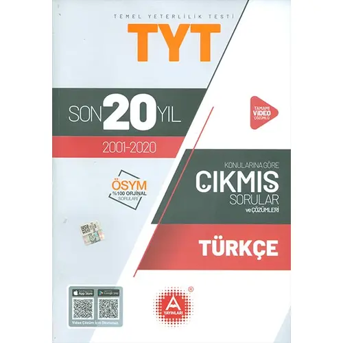 TYT Türkçe Son 20 Yıl Konularına Göre Çözümlü Çıkmış Sorular A Yayınları