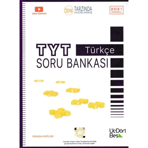 ÜçDörtBeş 2021 TYT Türkçe Soru Bankası