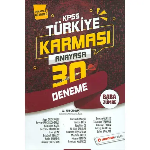 Uzman Kariyer KPSS Türkiye Karması Anayasa 30 Deneme