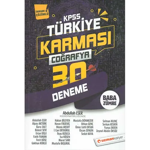 Uzman Kariyer KPSS Türkiye Karması Coğrafya 30 Deneme