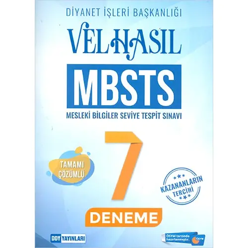 Velhasıl Mesleki Bilgiler Seviye Tespit Sınavı Çözümlü 7 Deneme DDY Yayınları