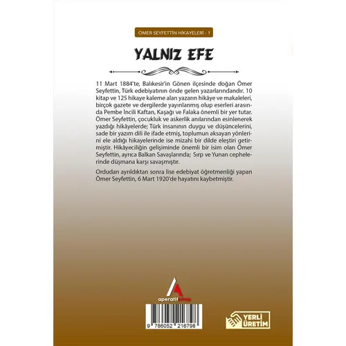 Yalnız Efe - Ömer Seyfettin - Aperatif Kitap Yayınları