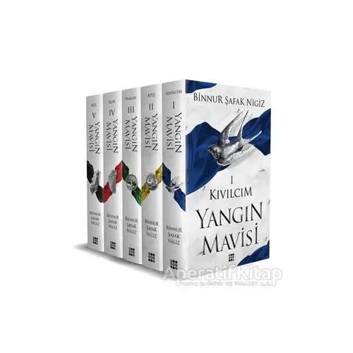 Yangın Mavisi Set (5 Kitap Takım Kutulu) - Binnur Şafak Nigiz - Dokuz Yayınları