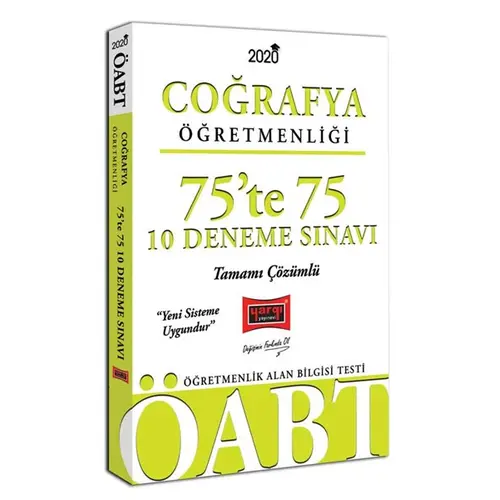 Yargı 2020 ÖABT Coğrafya Öğretmenliği 75te 75 Çözümlü 10 Deneme Sınavı