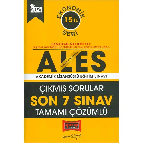 Yargı 2021 ALES Son 7 Sınav Tamamı Çözümlü Çıkmış Sorular Ekonomik Seri