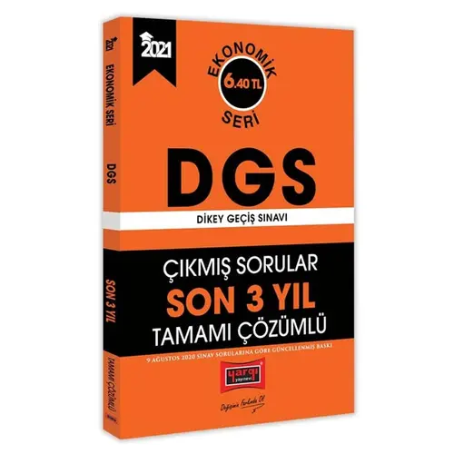 Yargı 2021 DGS Son 3 Yıl Çözümlü Çıkmış Sorular Ekonomik Seri