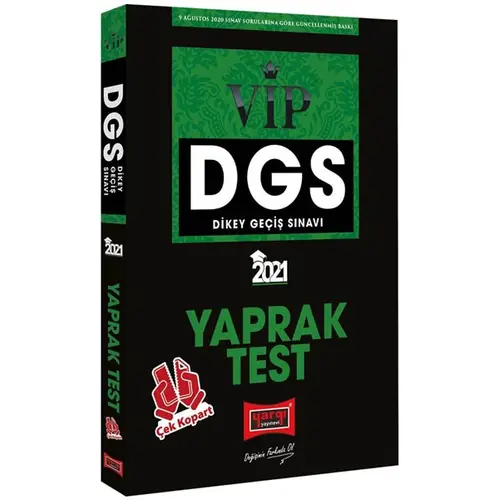 Yargı 2021 DGS VIP Çek Kopart Yaprak Test