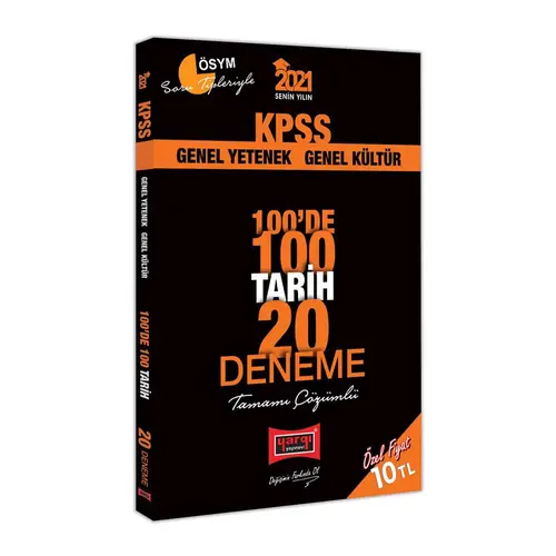 Yargı 2021 KPSS Tarih 100de 100 Çözümlü 20 Deneme