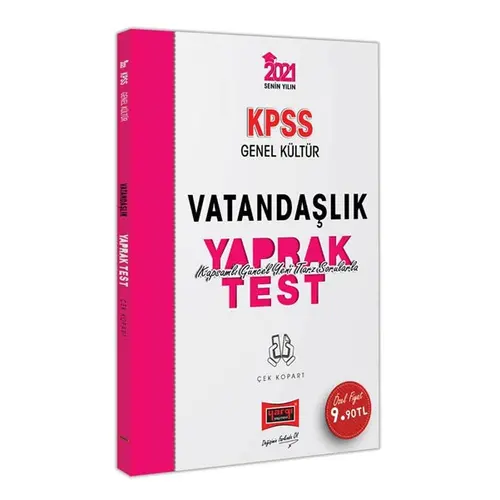 Yargı 2021 KPSS Vatandaşlık Çek Kopart Yaprak Test