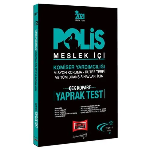 Yargı 2021 Polis Meslek İçi Sınavlarına Hazırlık Çek Kopart Yaprak Test