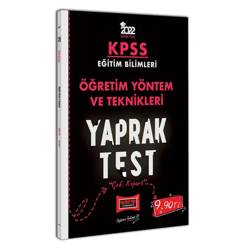 Yargı 2022 KPSS Eğitim Bilimleri Öğretim Yöntem ve Teknikleri Yaprak Test