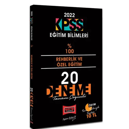 Yargı 2022 KPSS Eğitim Bilimleri Rehberlik ve Özel Eğitim Tamamı Çözümlü 20 Deneme