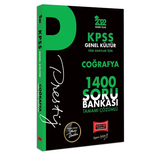 Yargı 2022 KPSS Genel Kültür Coğrafya Prestij Seri Tamamı Çözümlü 1400 Soru Bankası