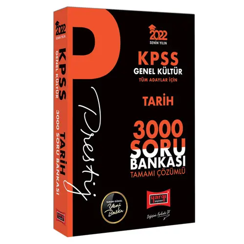 Yargı 2022 KPSS Genel Kültür Tarih Prestij Seri Tamamı Çözümlü 3000 Soru Bankası