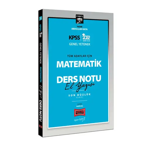 Yargı 2022 KPSS Genel Yetenek Son Düzlük 5 Yargıç Matematik El Yazısı Ders Notu