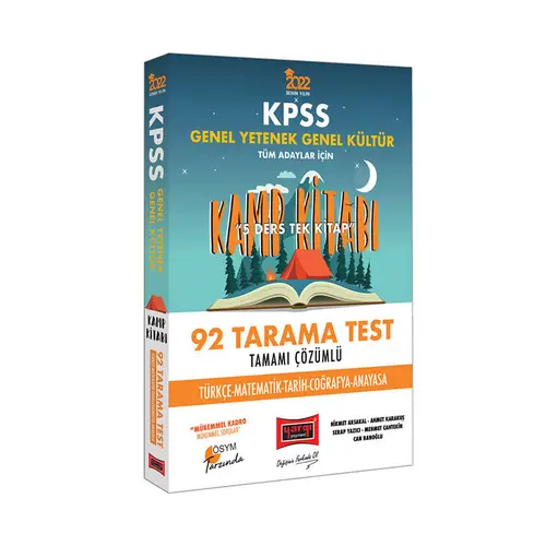 Yargı 2022 KPSS GY GK 5 Ders Tek Kitap Tamamı Çözümlü 92 Tarama Test Kamp Kitabı