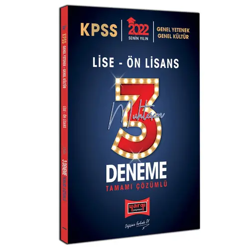 Yargı 2022 KPSS GY GK Lise Ön Lisans Çözümlü Muhteşem 3 Deneme