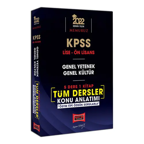 Yargı 2022 KPSS Lise Ön Lisans GY GK 5 Ders 1 Kitap Tüm Dersler Konu Anlatımı