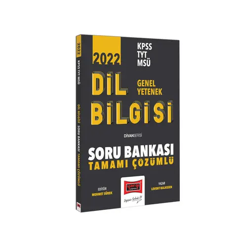 Yargı 2022 KPSS TYT MSÜ Genel Yetenek Tamamı Çözümlü Divan-ı Dil Bilgisi Soru Bankası