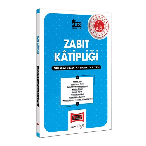 Yargı 2022 Zabıt Kâtipliği Mülakat Sınavına Hazırlık Kitabı