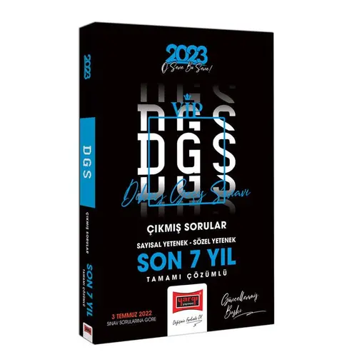 Yargı 2023 DGS Son 7 Yıl Tamamı Çözümlü Çıkmış Sınav Soruları