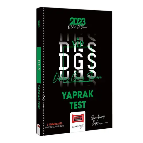 Yargı 2023 DGS Yaprak Test