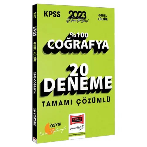 Yargı 2023 KPSS Coğrafya Tamamı Çözümlü 20 Deneme