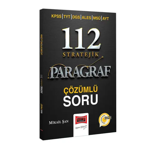 Yargı 2023 KPSS TYT DGS ALES MSÜ AYT 112 Stratejik Paragraf Çözümlü Soru Bankası