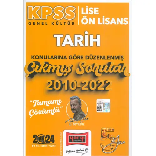 Yargı 2024 KPSS Lise Ön Lisans Tarih Konularına Göre 2010-2022 Çözümlü Çıkmış Sorular