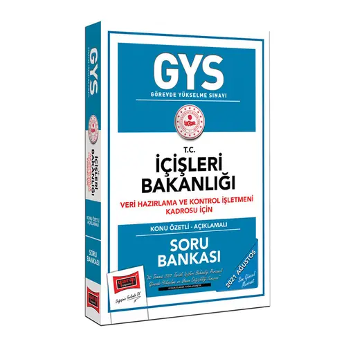 Yargı GYS İçişleri Bakanlığı Veri Hazırlama ve Kontrol İşletmeni Kadrosu İçin Soru Bankası