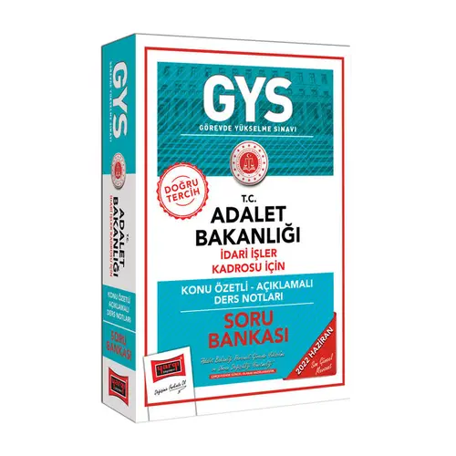 Yargı GYS T.C. Adalet Bakanlığı İdari İşler Kadrosu İçin Konu Özetli Ders Notları Soru Bankası