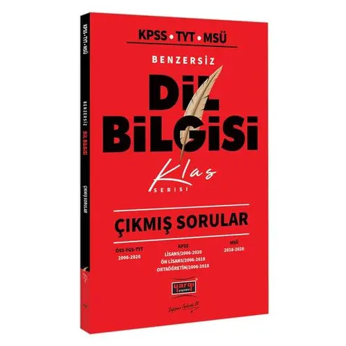 Yargı KPSS TYT MSÜ Benzersiz Dil Bilgisi Çıkmış Sorular Klas Serisi