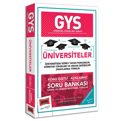 Yargı Üniversiteler Personeli İçin Görevde Yükselme Sınavlarına Yönelik GYS Konu Özetli Soru Bankası