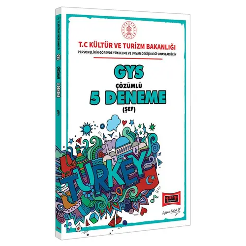 Yargı Yayınları GYS T.C. Kültür ve Turizm Bakanlığı Şef İçin Çözümlü 5 Deneme