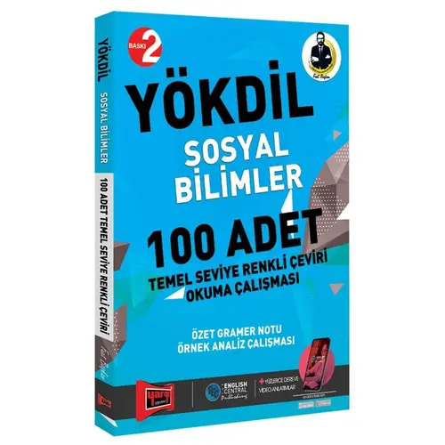 Yargı YÖKDİL Sosyal Bilimler 100 Adet Temel Seviye Renkli Çeviri Okuma Çalışması