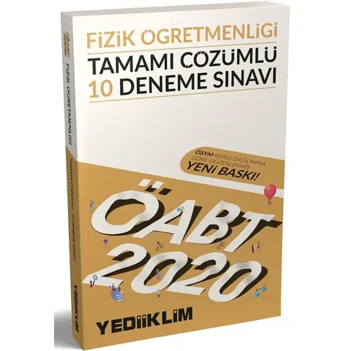 Yediiklim 2020 ÖABT Fizik Öğretmenliği Çözümlü 10 Deneme