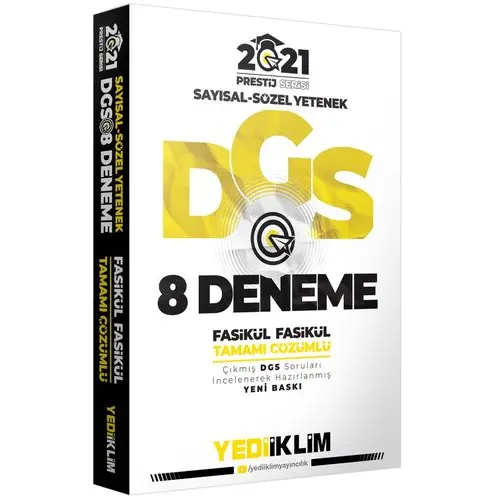 Yediiklim 2021 DGS Çözümlü 8 Fasikül Deneme