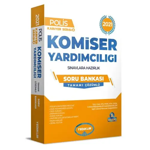 Yediiklim 2021 Komiser Yardımcılığı Sınavlarına Hazırlık Tamamı Çözümlü Soru Bankası