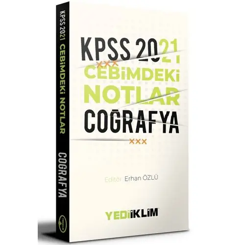 Yediiklim 2021 KPSS Cebimdeki Notlar Coğrafya