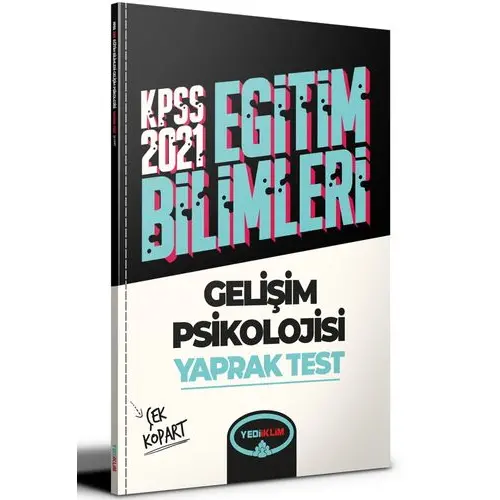 Yediiklim 2021 Kpss Gelişim Psikolojisi Çek Kopart Yaprak Test