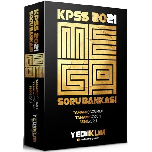 Yediiklim 2021 KPSS Lisans Mega Tamamı Çözümlü Soru Bankası