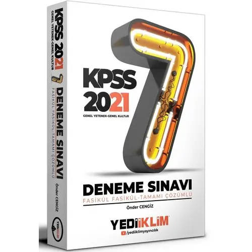 Yediiklim 2021 KPSS Lisans Tamamı Çözümlü Fasikül 7 Deneme Sınavı