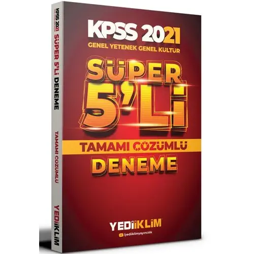 Yediiklim 2021 KPSS Lisans Tamamı Çözümlü Süper 5li Deneme